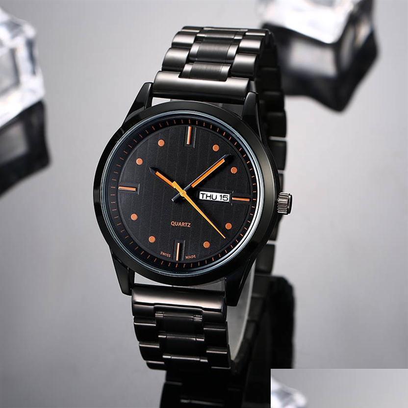 

Wristwatches High Quality Three Needle Series Luxury Mens Watches Dual Calendar Function Quartz Watch Designer Mid Brand Fa Watches2022 Dh8J