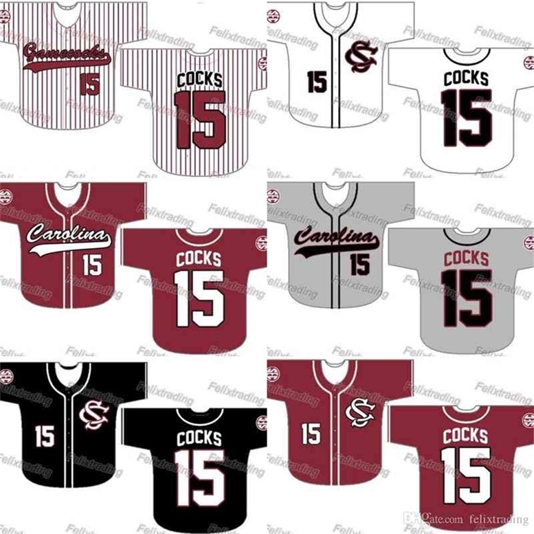 

GlaC202 Custom South Carolina Gamecocks Baseball Jersey Women Youth Men White All Stitched Baseball Jerseys Fast, White stripe