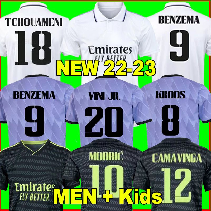 

BENZEMA soccer jerseys 22 23 football shirt VINI JR CAMAVINGA 120th Y-3 ALABA HAZARD ASENSIO MODRIC MARCELO REAL MADRIDS Final 2022 2023 camiseta men kids kit uniforms, 22-23 home+patch2