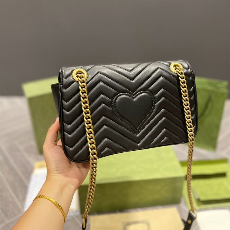 

Designer Women Bags Handbags Wallet Fashion Classic Shoulder Crossbody Bag Leather Chain Handbag Luxury Brands Totes clutch Purse, Red-01