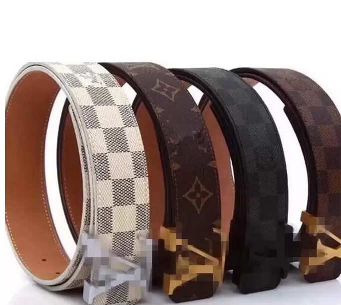 

Belts Mens Belt Fashion Men Leather Black Business Women Big Gold Buckle Womens Classic Casual Ceinture with, Belts+box