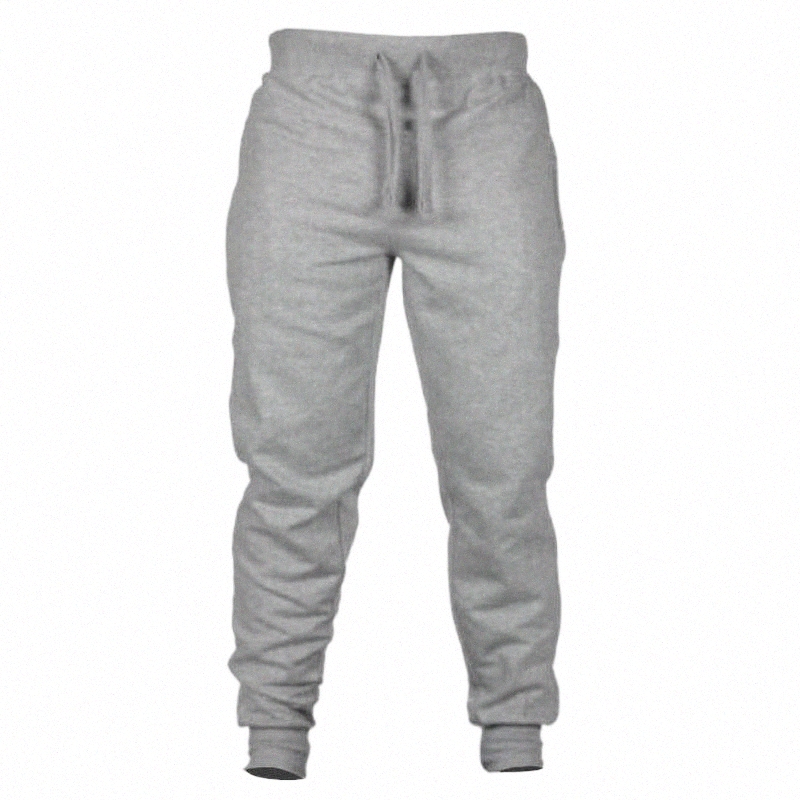 mens Casual Solid Color Sweatpants Elastic Waist Drawstring Long Pants Plus Fleece With Pockets Sports Cotton Small FeeTrousers Men's a9L5#