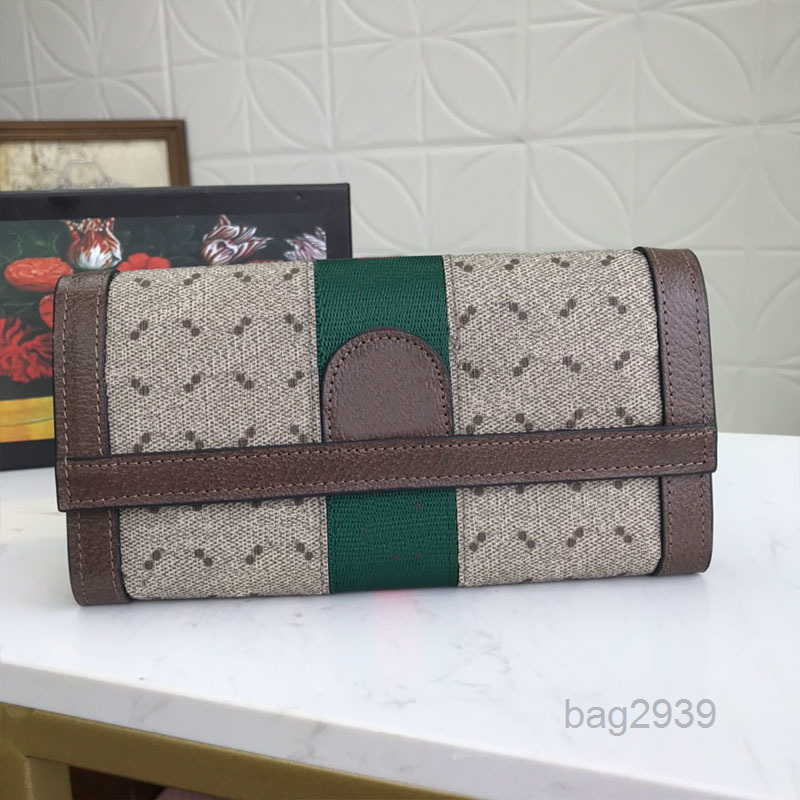 

Wallets Wallet Long High Quality Hand Purse Genuine Leather Zipper Closure Banknote Clip Fashion Letters Classic Zipper Wallets Women Purse, 19x6x3cm