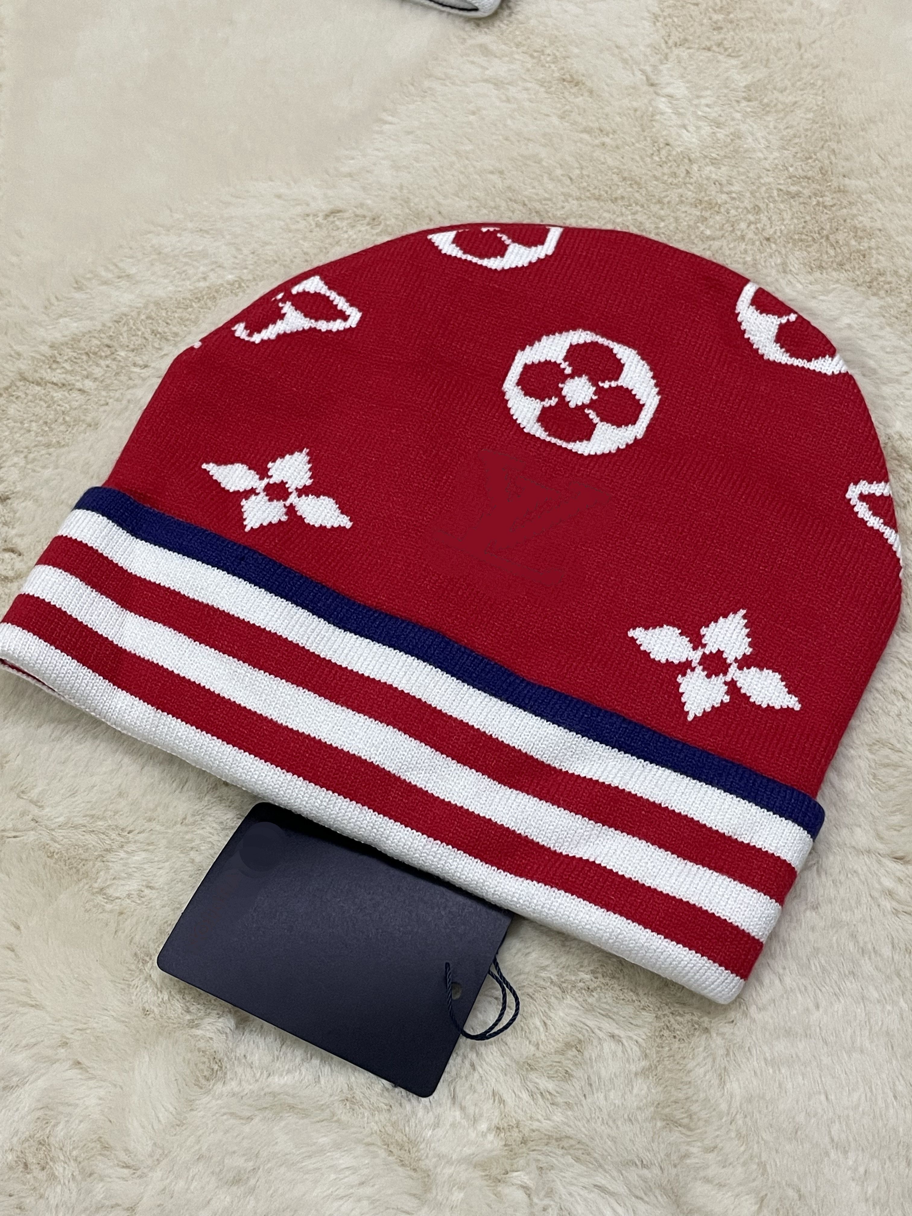 

Top Fashion Designer Knitted Hat Beanie Cap Ski Hats Snapback Mask Mens Fitted Winter Skull Caps Unisex Cashmere Plaid Letters Casual Outdoor, Grey 1