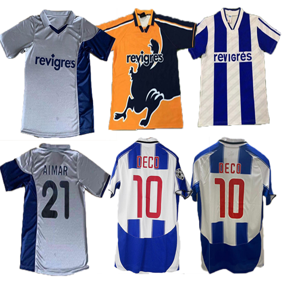 

1994 95 Porto Retro Soccer Jersey 97 99 2001 03 04 Cup Final home away Men DECO finals Vintage Football Shirt Kits Blue classic Uniform McCARTHY DERLEI kits, White