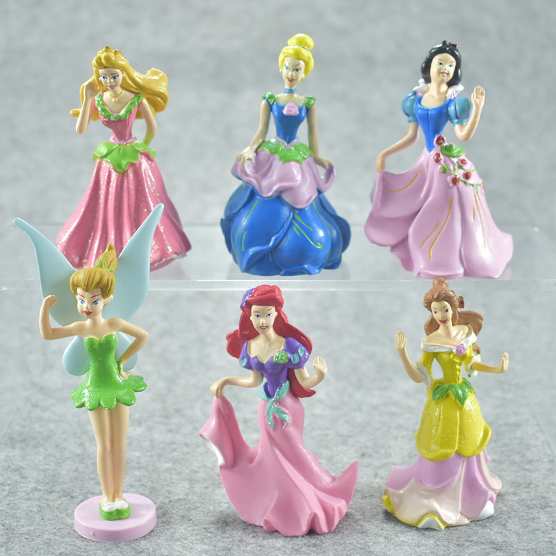 

Disney Genuine Authorized Classic Doll Cake Decoration Anime Princess 6 Children's Toys Family Ornaments Holiday Gifts Daily Ceremony Atmosphere