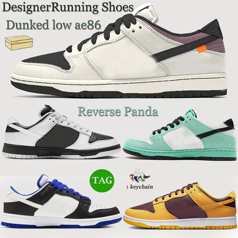 Reverse Panda Running Shoes for mens womens dunked ae86 Blue Raspberry Why So Sad Patchwork Black White Jackie Robinson trainers sports sneakers