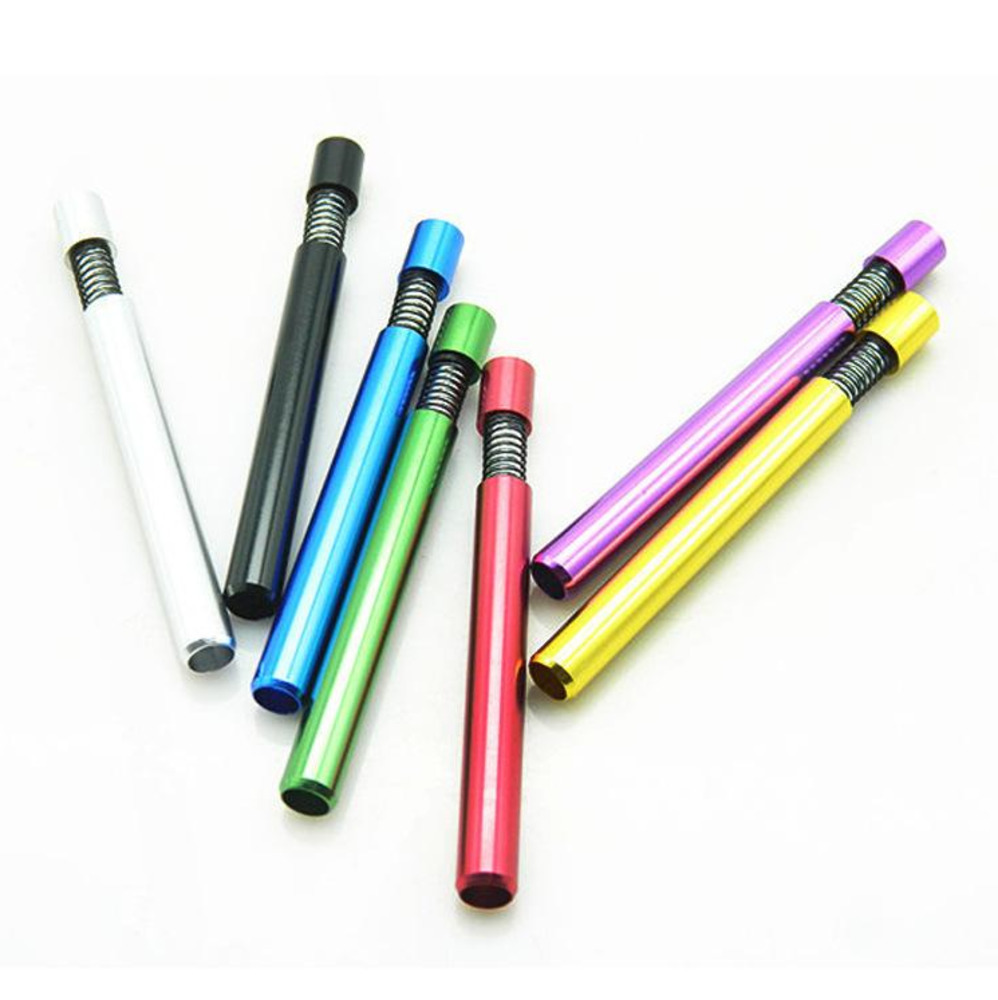 

Metal smoking pipes glass oil burner pipe 78MM Aluminum Tube Smoking Herb Pipes Cigarette Dugout tobacco pipe