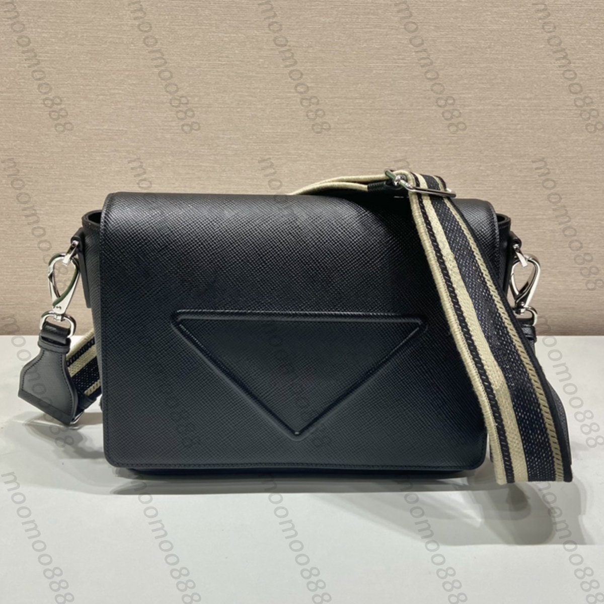 

10A Top Tier Mirror Quality Small Camera Bag 26cm Luxury Desinger Mens Black Shoulder Embroidered Strap Bag Real Leather Saffiano Flap Purse Handbag With Box, Upload pics to contact us