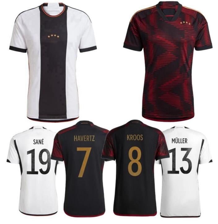 

fans player version 2023 hummels soccer jersey kroos gnabry werner draxler reus muller gotze football shirt germanys men kids kit women, Kids 2022 away