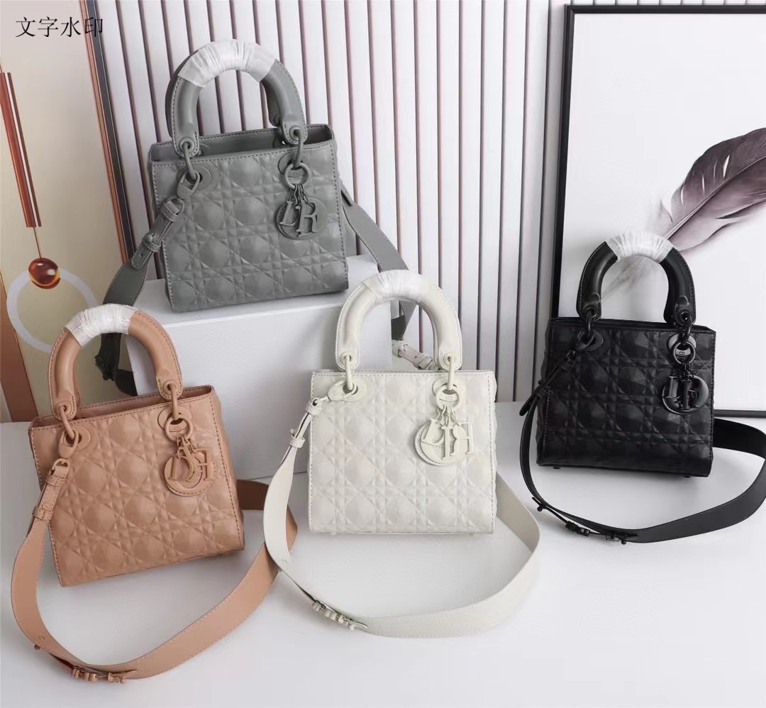 

Dior shoulder bags classic style real leather brand designer handbags reticules 4002, Beige
