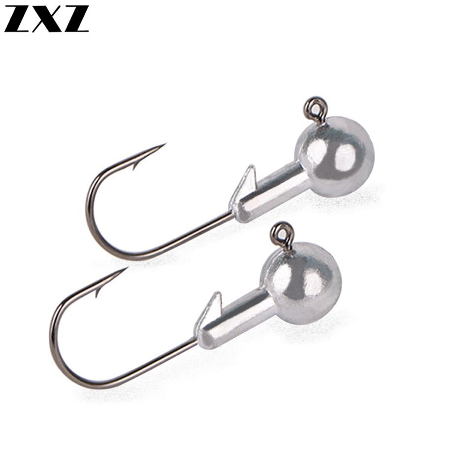 

50pcs box Barbed Jigging Lead Head Fishing Hook Jigs Kit for Soft Lure Worm Lures Hooks Jig Leaded Fishhooks with Tackle Box T42121