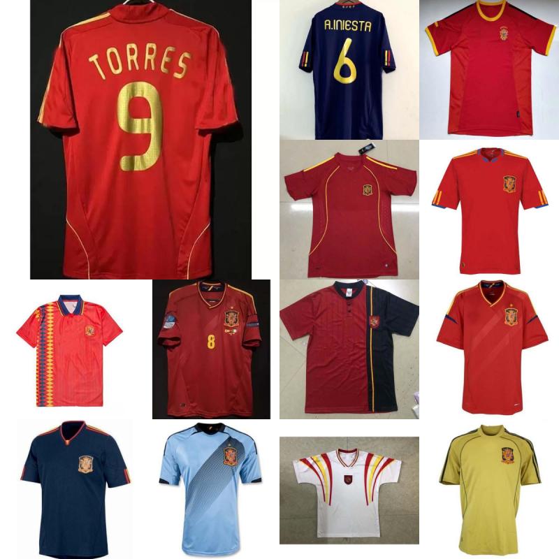 

Retro 2010 2012 Final Soccer Jersey1994 1996 2002 2008 Fabregas Luis Ensrique R.HIERRO Xavi Alonso Iniesta Pique Torres 94 96 02 08 MAN Football Shirt, 2008 away