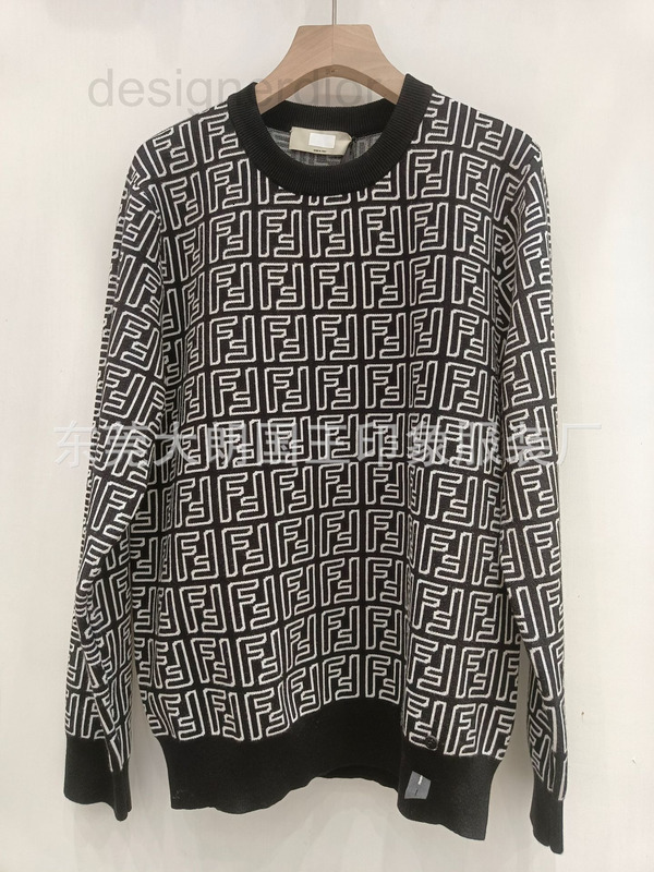 

Women' Sweaters designer King Impression Fenjia' new FF pattern color contrast round neck long sleeve men' and women' sweater in autumn winter 2022 7ESF, 2# packing bag