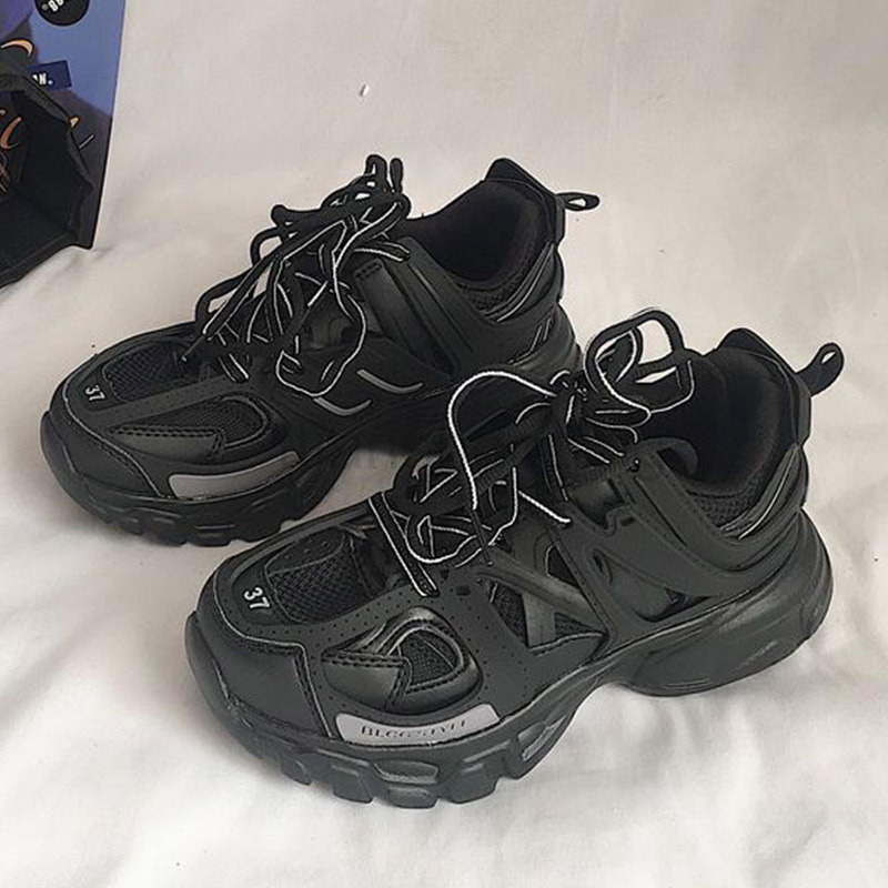 Chaussures d←contract←es Track Trainers Paris Shoe Nouvelle mode Cloky Balenciaga Designer Black Orange Ladies marche 2022 Dirty Dad Triple S Men