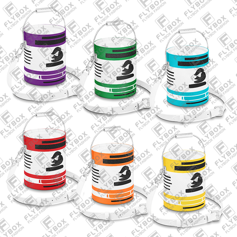 

Designer Bags M81595 M81597 PAINT CAN Messenger Men Fashion Luxury Crossbody Shoulder TOP 5A Purse Pouch M81590 M81593, Red & with dust bag