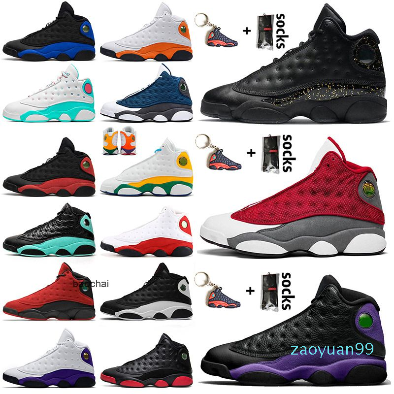 High Quality Gold Glitter Men Women Jumpman 13 13s Basketball Shoes Court Purple Sneakers Red Flint Reverse Bred Hyper Royal Atmosphere 3