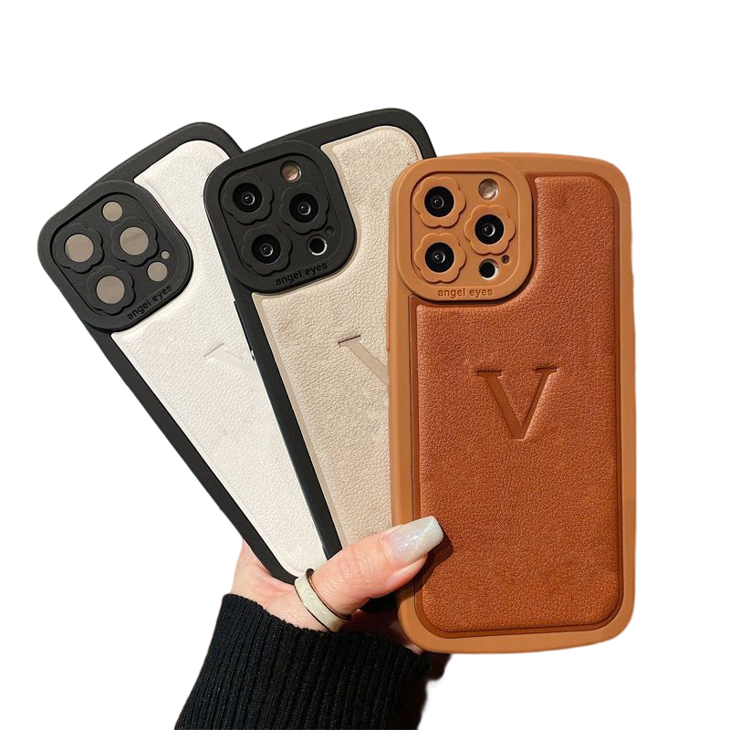 

Luxury Designer Cell Phone Cases Fashion Designers For Iphone 14 13 12 11 Pro Max X XS Imitation Leather Phone Case Letter L 22091604WA, White