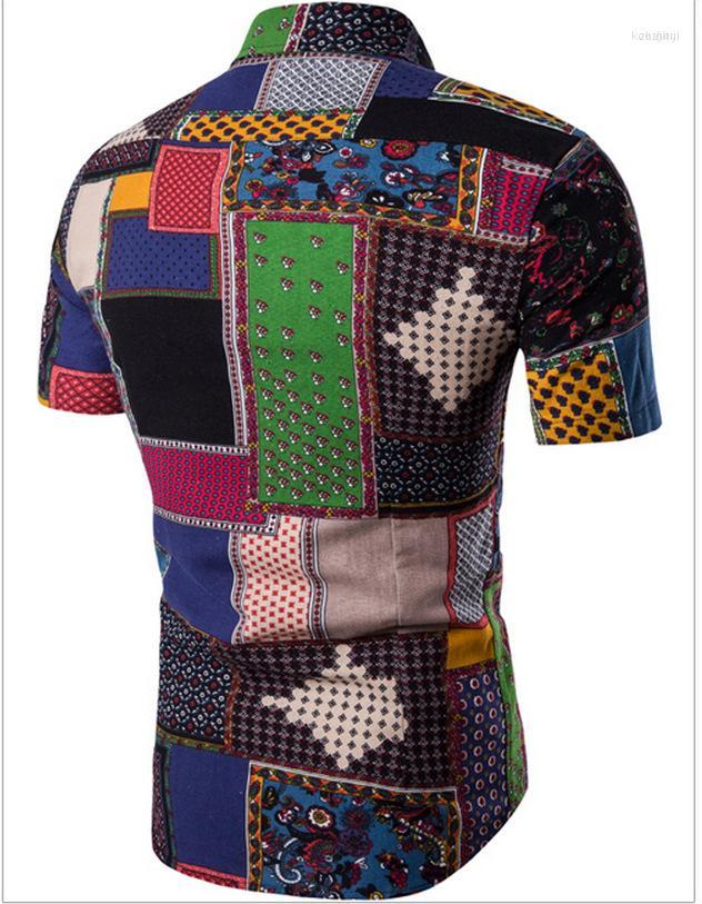 

Men's Tracksuits Men's Sets Shirts Trousers Two-piece Suite Short Sleeve Ethnic Costumes Summer Fashion Mens Clothing Casual Male, Picture shown