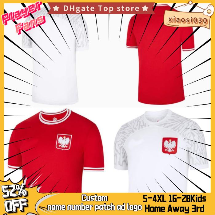 

2022 Poland soccer Jersey Polonia football shirt worLd cuP national team LEWANDOWSKI 22 23 GROSICKI PISZCZEK MILIK Jerseys men kids suit maillot home white away red, 22-23 training+patch
