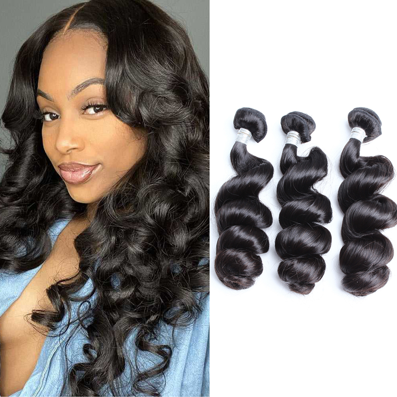 

11A Brazilian Peruvian Indian Virgin Human Hair Weave Bundles Top Grade Remy Malaysian Quality Loose Wave Way Outlets Greatremy 12-40inch, Natural color