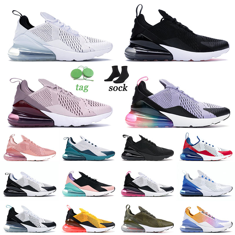 

2022 Sports 27C Mens Women Running Shoes Triple White Black Barely Rose Be True Medium Olive Air Max 270 Airmax 270s Spirit Teal Men Trainers Sneakers 36-49, D35 36-45 undercover x black