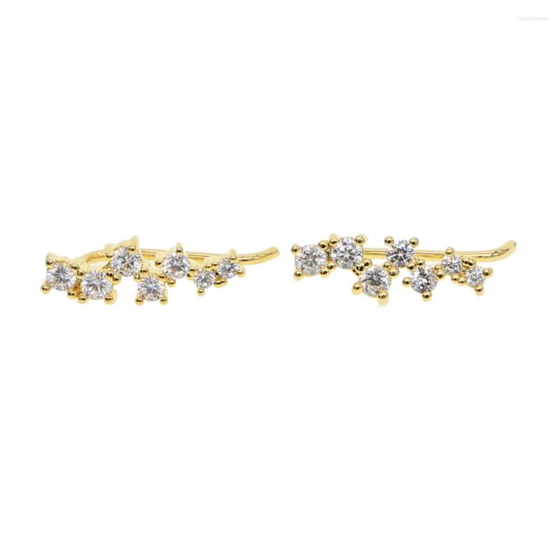 

Stud Earrings Sparking Cubic Zirconia Long Climber Ear Cuff Women Fashion Jewelry CZ Sweep Earring