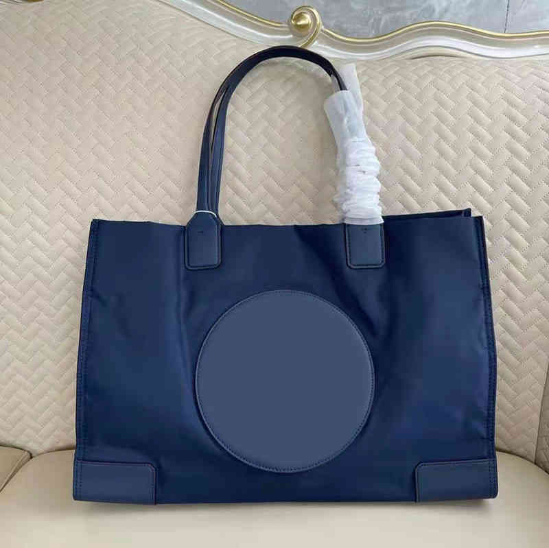 

2 SIZES Totes Designer Tote Bag Women Handbag Nylon Handbags classic Solid Color Large Volume Shopping Purse Shoulder Bags 220907, Blue--style 2