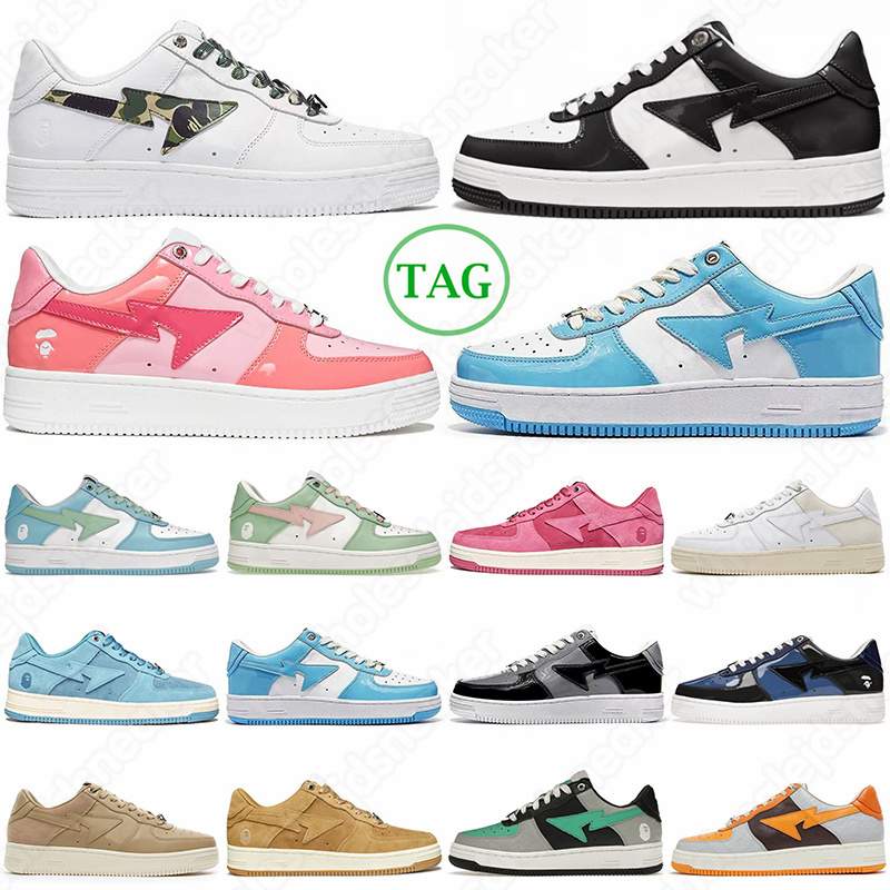 

Bapesta Bapestas Baped Sta Casual Shoes Sk8 Low Men Women Black White Pastel Green Blue Suede Pink Mens Womens Trainers Outdoor Sports Sneakers discount, 36-45 pink suede