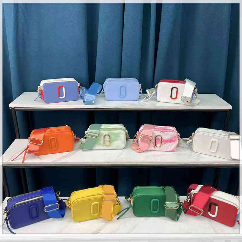 

marc Shoulder Bags camera Bags Female Dyed Color Blocking Shoulder Bag Casual handBag Crossbody Bag Ins Versatile Female purse 220917, Blue and red
