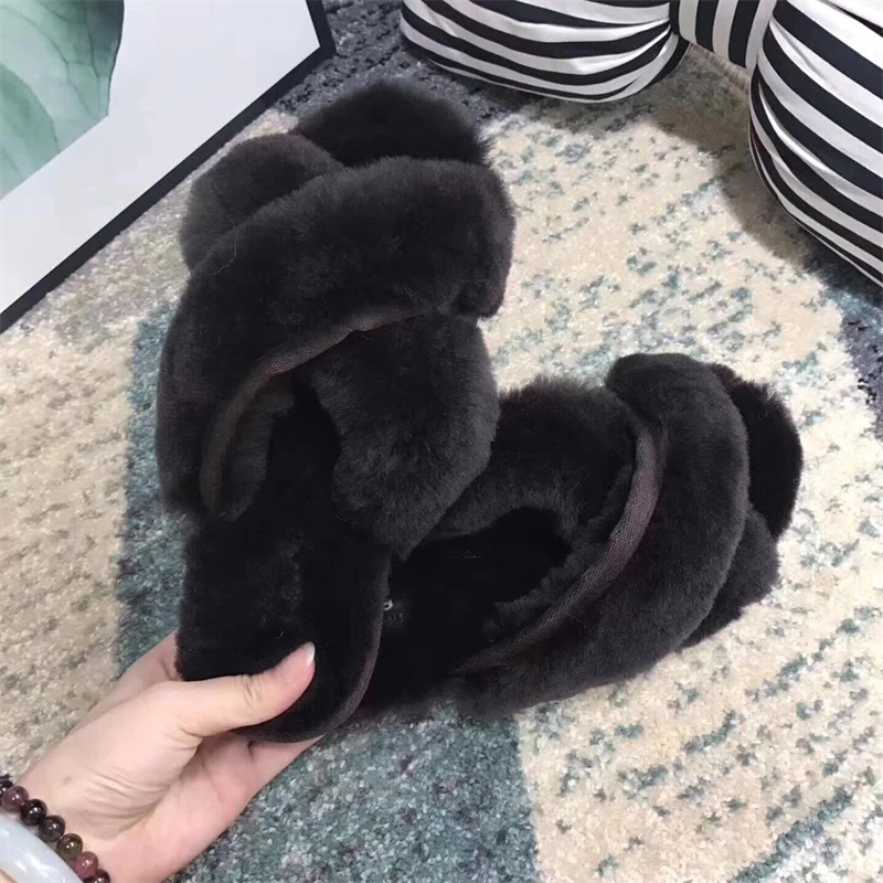 

2022 The New women Fluffette scuffita cotton slippers snow boots soft natural fur Classic ug fuzz casual warm indoor outdoor women's shoe EU35-45, 10