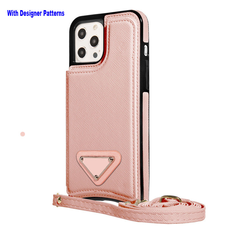 

Fashion Card Holders Wallet Phone Cases fo iPhone 14 Pro Max 14Plus iP13Pro Designer Leather Metal P Letter Purse Pocket Interior Slot Pockets Women Credit Cards Case, White