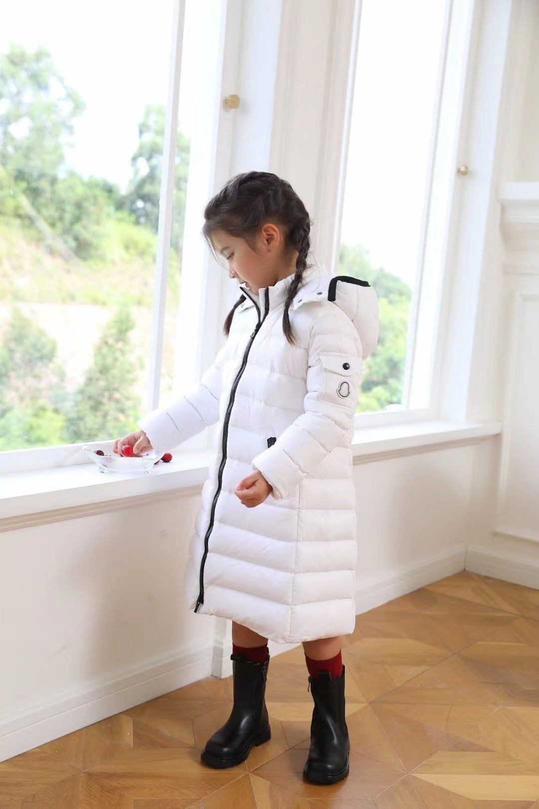 Kids Coats Designer Down Coat Baby Clothes Kid Hooded Thick Warm Outwear 2022 Girl Boy Girls designers Long A-shaped Zipper Jackets Size 110-160cm