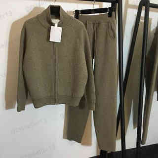 

Womens Tracksuits Designer Wool Knitted Two Piece Sets Letter Logo Print Jogging Suit Stand Collar Wool Knit Cardigan Jacket And Pants 3 Colors 0912, 15