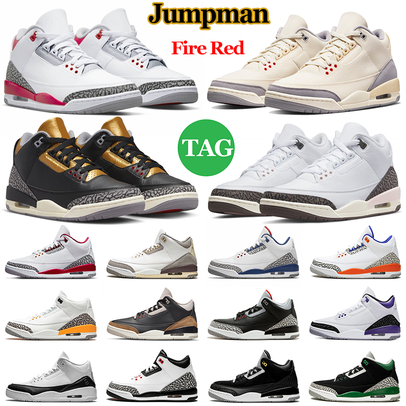 

Jumpman retro 3 3s Men Basketball Shoes Cardinal Fire Red Cement Black Cat Desert Elephant Kumquat A Ma Maniere Womens Mens Trainers Sports Sneakers, Cement white