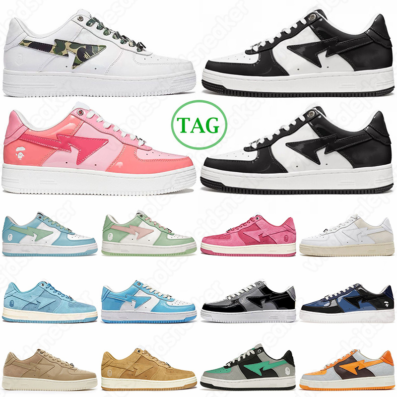 

Bapesta Bapestas Baped Sta Casual Shoes Sk8 Low Men Women Black White Pastel Green Blue Suede Pink Mens Womens Trainers Outdoor Sports Sneakers wholesale, 36-45 blue