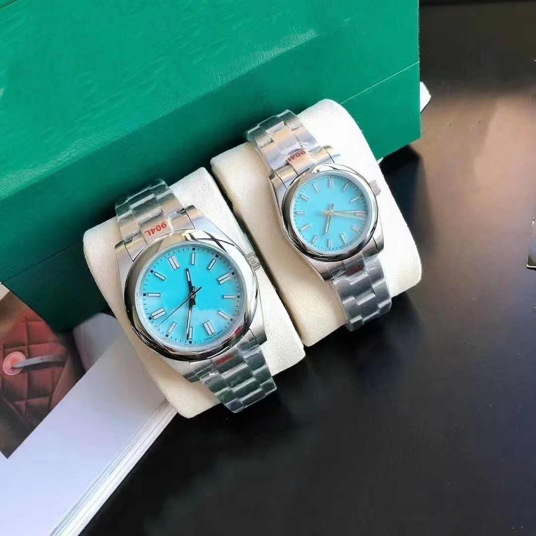 

Couples Mechanical Watch 41mm and 31mm Silver Case Japan Original 8215 Premium Movement Automatic Winding Sapphire Glass Multicolor Perpetual Watch