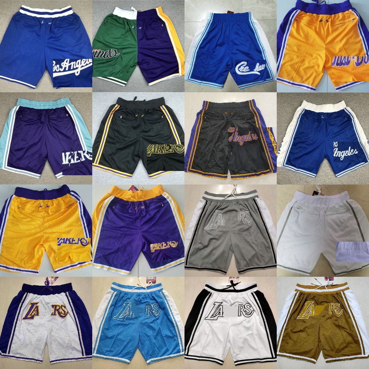 

Just Don Basketball Shorts Classic Los 24Angeles 8 BlackMamba With Pocket Breathable Beach Short Hip Pop Sweatpants James Johnson Worthy Anthony West Davis, Justdon (with 4 pocket)