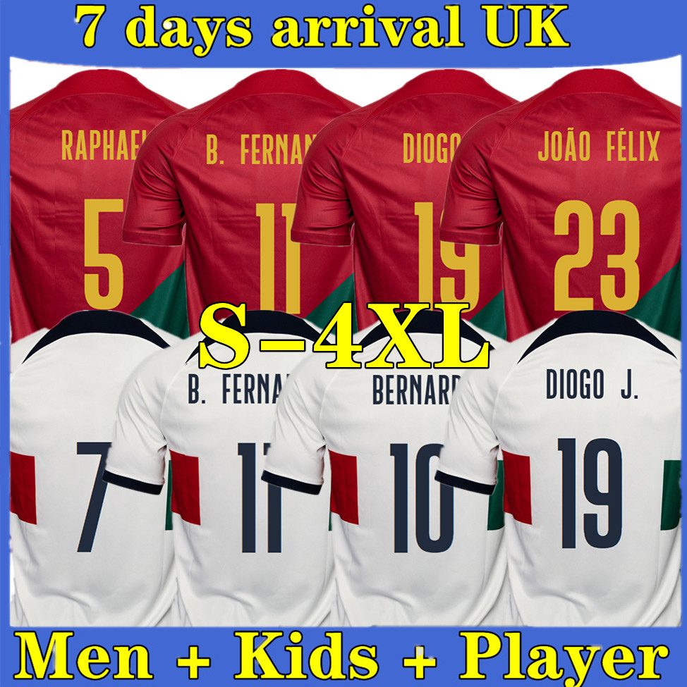 

4XL FELIX JOAO Soccer Jerseys RUBEN PORTUGIESER NEVES DIOGO J. OTAVIO 22 23 Portuguese National Team football shirt Men Kids kit, 22/23 home+patch