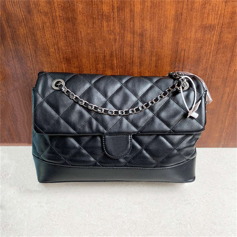 

Brand Designer Shoulder Bag for Women Diamond Lattice Crossbody Cover handbag purse Geometric Handbags Plaid Chain Cross body BAGS Diamond C45050, Black