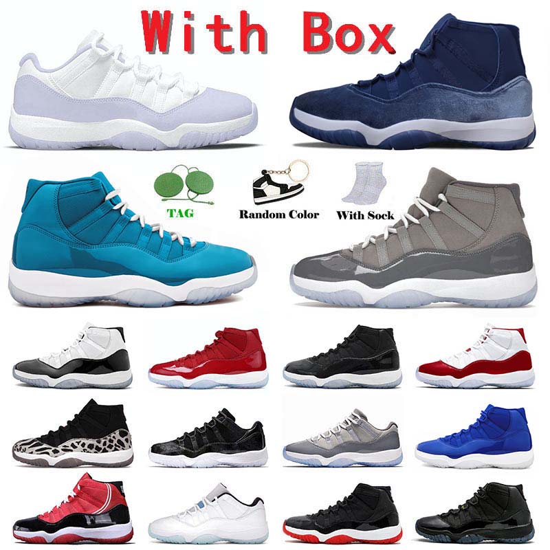 

With Box Jumpman 11 11s Basketball Shoes Men Women Miamis Dolphins XI Designer Animal Midnight Navy Cool Grey High Sneakers Low Legend Blue Space Jam Concord Trainers, D36 navy gum 40-47