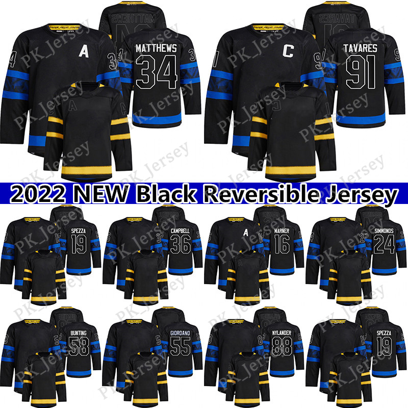 

Alternate Reversible Black Jersey 34 Auston Matthew 91 John Tavares 16 Mitchell Marner 44 Morgan Rielly 88 William Nylander 55 Mark Giordano hockey jerseys, Black youth(kids)