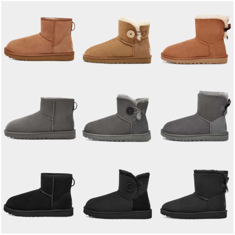 

Womens Classic Ultra Mini Boot Snow Boots Warm Booties Suede Shoes Men Ladies Plush Casual Booty Chestnut Grey, Color 11