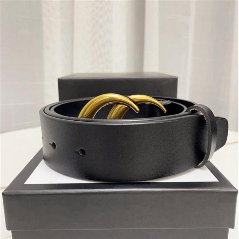 

Men Designers Belts Fashion Genuine Leather womens mens Letter Double buckle belt cinturones mujeres width 3 8cm with box266l, Belt + box
