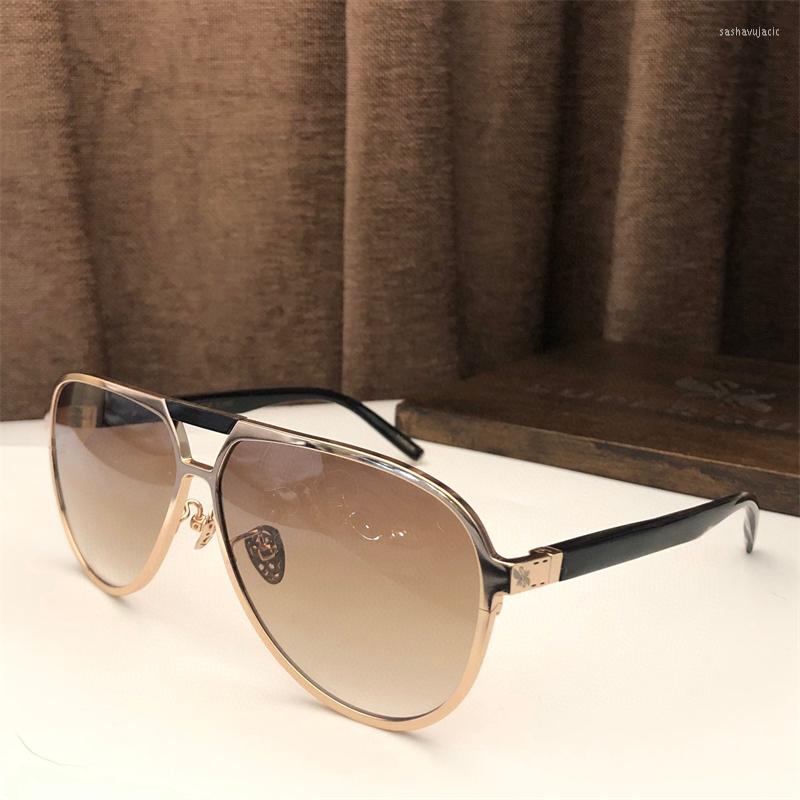 

Sunglasses SUPER SUNG SK909 For Men Women Summer Style Anti-Ultraviolet Retro Plate Oval Frame Random Box