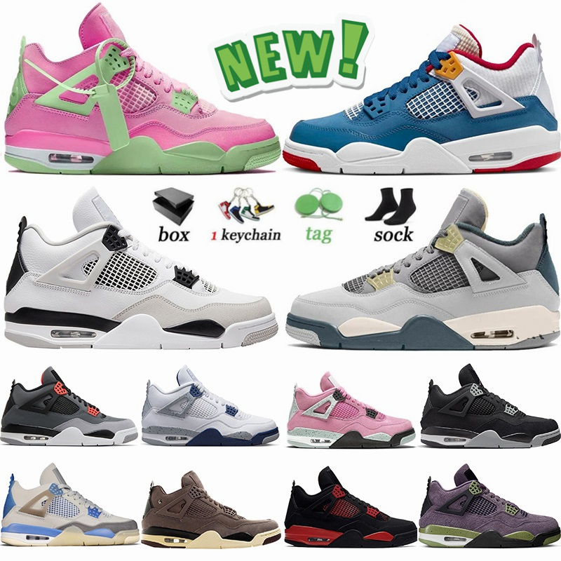 

Golf shoe Mens Basketball Shoes 4 Jumpman 4s Military Black Cat University Red Sail Messy Room Craft Violet Ore Midnight Navy Womens Sports Sneakers, 49