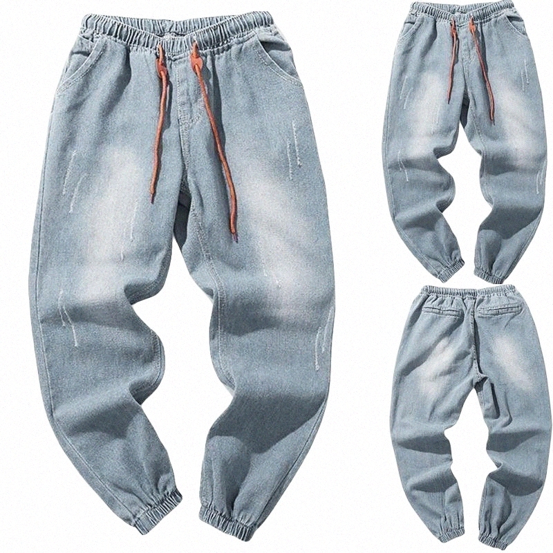 

men' Pants 2022 Casual Long Skate Board Stright Fashion Pocket Plus Size Jeans Hip-Hop Sweatpants Trousers h3fM#, Blue