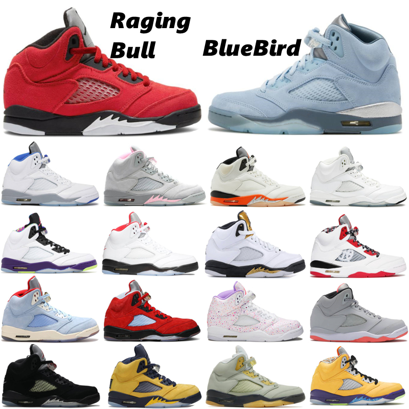 

Golf shoe Blue Bird 5 Men Basketball Shoes 5s Sneakers Hot Sell Bluebird Racer Blue What The White x Sail Shattered Backboard Fashion Mens