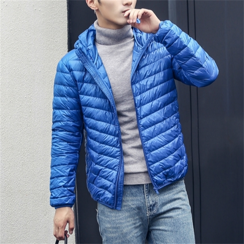 Men's Down Parkas Autumn Winter Men Ultralight Jacket White Duck Coat Male Jackets Casual Coats Warm Parka 3XL 4XL 220919