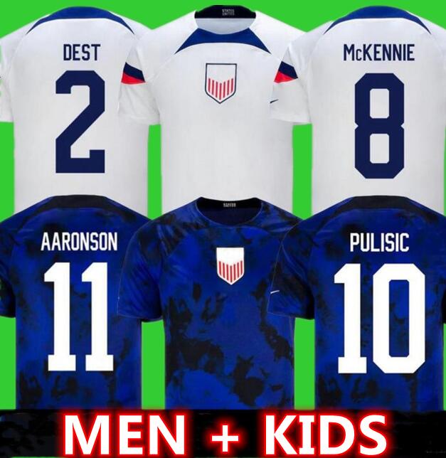 

2022 united states PULISIC MCKENNIE Soccer Jerseys AARONSON PRESS Sargent MORGAN LLOYD America Football jerseys Shirt KIDS kit Men woman MUSAH UsAs Robinson, Kids size